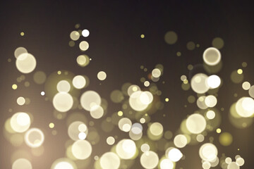 Poster - Sparks and golden stars shine with special light on a black background. Christmas concept bokeh. Abstract vector golden sparkles. Sparkling magical dust particles. 