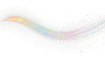 Wall Mural - Cosmic Vortex with Sparkling Stardust and Colorful Swirling Trail Isolate on Transparent Background, cutout, png