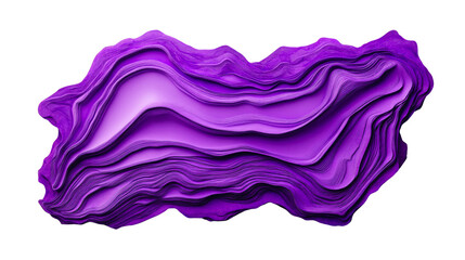 Wall Mural - abstract purple waves pattern, layers design, cut out transparent