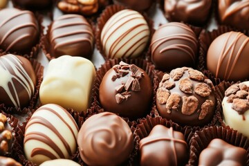 Aufkleber - Artisanal chocolate truffles arranged beautifully on a display for a sweet indulgence experience