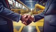 © Jessi - handshake between business professionals in factory ai generative