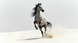 © tarik - Picture presenting the galloping white horse, Elegant White Horse Galloping Freely in nature