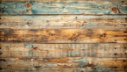 Aufkleber - Rustic Weathered Wooden Planks Background Texture Showing Natural Grain and Aged Color Variations