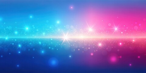Aufkleber - Abstract Cosmic Scene A Celestial Horizon of Shimmering Lights and Vibrant Hues