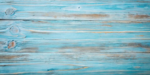 Aufkleber - A Textured Background of Light Blue Weathered Wooden Planks with Subtle Grain and Knot Details
