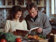 © Jzef - Healthy Cooking Together: Couple Prepares Fresh Vegetable Recipes in Home Kitchen for Dinner Ideas