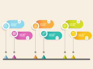 Wall Mural - business steps timeline infographics element for background, presentation, report