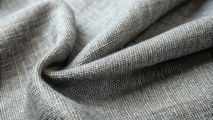 Aufkleber - Draped Grey Fabric Texture Showing Subtle Pattern and Soft Waves