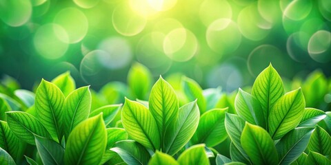 Aufkleber - Lush Green Foliage Illuminated by Sunlight A Vibrant Display of Nature's Beauty