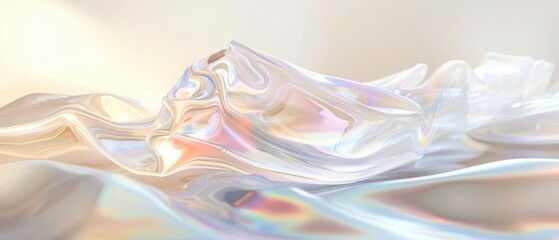 Wall Mural - Curve wave fluid liquid glossy glasses round flow minimal clean clear modern futuristic swirl.