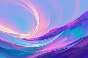 Wall Mural - abstract colorful wavy shapes background design