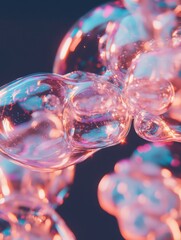 Aufkleber - Ethereal Perfume Day Celebration Iridescent Neon Bubble Symphony - Sensory Fragrance Marketing for Next-Gen Experiential Branding