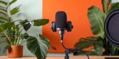 Poster - Gen Z Digital Storytelling Minimalist Home Podcast Studio with Vibrant Aesthetic - Creative Content Production for Independent Media Entrepreneurs