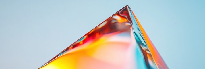 Leinwandbilder - Prismatic Innovation Geometric Glass Pyramid Revealing Chromatic Light Dynamics - Breakthrough Visualization of Structural Transparency and Creative Business Potential