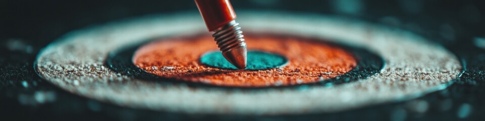 Poster - Precision Performance Minimalist Dart Strategy Visual for Financial Success, Digital Marketing Targeting Entrepreneurial Growth and Strategic Innovation