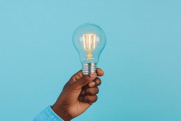 Fototapete - Innovative Leadership Vision Minimalist Electric Blue Inspiration, Luminous Entrepreneurial Potential Showcasing Creative Breakthrough in Contemporary Business Strategy