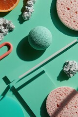 Aufkleber - Minimalist National Rubber Eraser Day Creative Branding Typography and Design Innovation with Soft Pastel Textures - Strategic Marketing Visual Inspiration