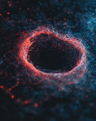 Aufkleber - Quantum Dynamics Visualization Immersive Digital Particle Flow with Cybernetic Aesthetic - Next-Gen Data Simulation Technology