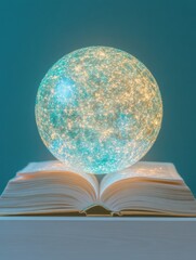 Leinwandbilder - Luminous Global Learning Sphere Immersive Digital Education Visualization Bridging Knowledge Networks and Transformative Information Technology