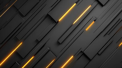 Wall Mural - A black and orange striped background with a lot of lines