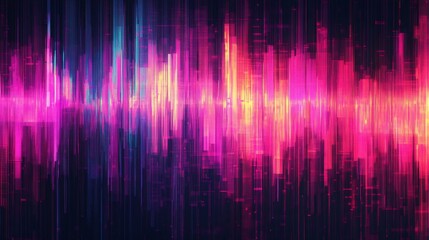 Wall Mural - vibrant glitch effect creating stunning visual abstract background