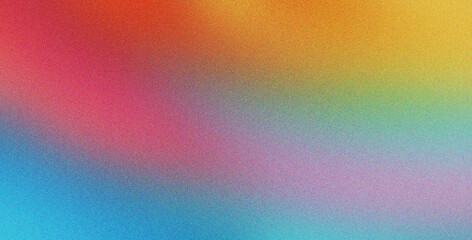 Canvas Print - cyan yellow pink effect background with noise grainy