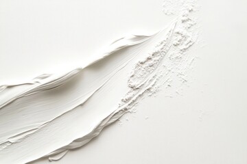 Leinwandbilder - Artistic texture creation with thick white paint on a plain surface highlighting creative expression