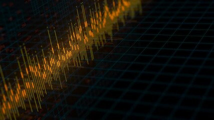 Wall Mural - big data complex graph animation. quantum computing universe. cyber space of ai technology. futurist