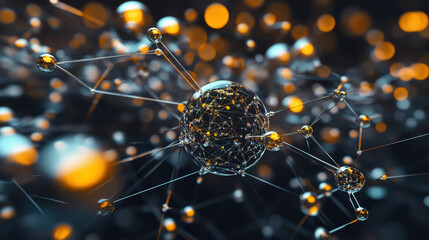 Interplay of three dimensional primitives on the subject of business transactions, data processing, telecommunications and new technologies.