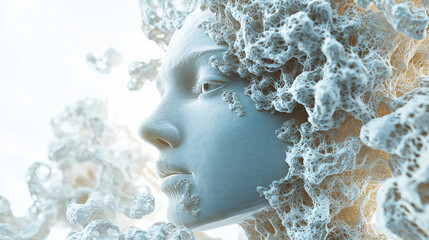 code data concept in hand digital 3d