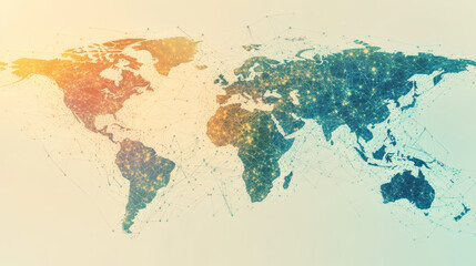  Dig Data. Information flows in cyberspace. Global digital network of the future. Technological background 3d illustration