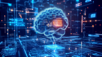 Wall Mural - high-speed data transfer. big data visualization, internet technology 3d illustration. neural networ