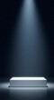 © Firman Dasmir - Minimalist podium for product showcase with spotlight and starry backdrop