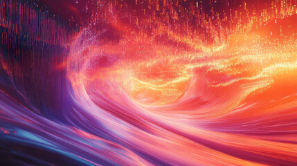 Waves of computer code. Binary code big data. Internet technologies of the future, the flow of open data. Wireless transmission of information. Sorting binary code 3d illustration