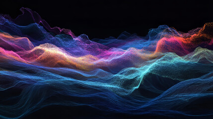 Waves of computer code. Binary code big data. Internet technologies of the future, the flow of open data. Wireless transmission of information. Sorting binary code 3d illustration