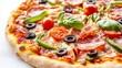 © Daphne - Delicious pepperoni pizza with fresh toppings and basil leaves