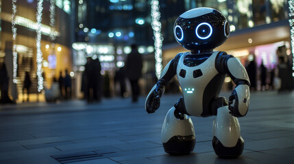 AI and global data. Robot, chat bot, android and digital evolution of robotics. Future processor development technologies. 3D illustration of quantum cyberspace