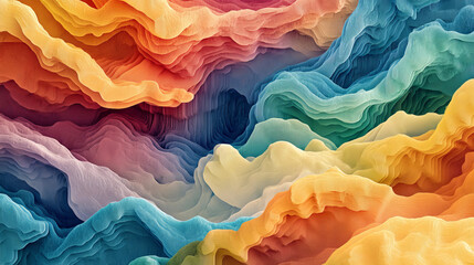Wall Mural - orbit of abstract currents, information flow, twisted and tangled strings, uncertainty of emotions, 
