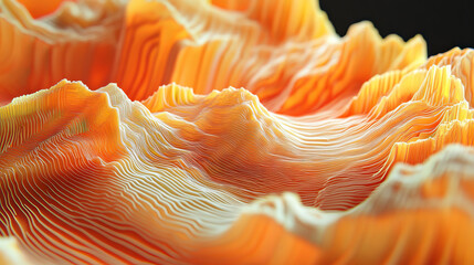 Wall Mural - data of crypto waves. 3d illustration of wavy lines in the information code field. data flow cyber c