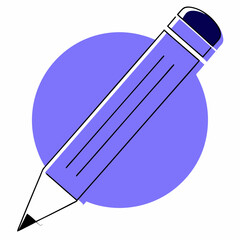 mesmerizing vintage pictogram of a pencil. single-weight stroke, crisp edges, scalable design. vecto