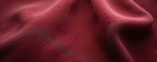 Aufkleber - Matte dark red velvet fabric texture background. Ruby suede with folds. Seamless wine textile. Luxury design for clothing, interior decoration, fashion. Soft material with deep shadows, macro