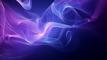 Abstract purple and blue flowing wave design.