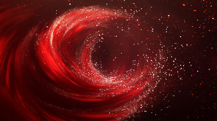 Wall Mural - Red glow tornado, magic spiral, spinning circles motion effect, thunder energy waves, swirls with glitter, shimmer and sparks, isolated shiny round vortex traces, Realistic 3d vector illustration