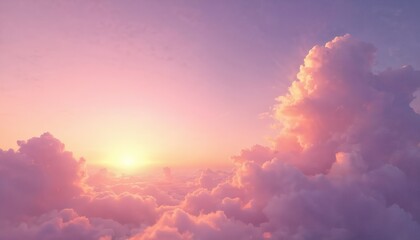 Wall Mural - vibrant sunset with purple, pink, and blue hues. romantic dramatic cloudy outdoor paradise at dawn. 