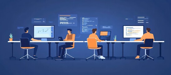 Office Coders Teamwork Digital Project