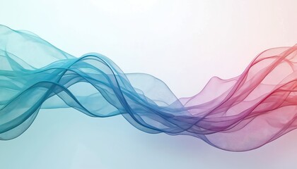 Aufkleber - Abstract wavy background with flowing gradient mesh. Teal, blue, magenta colors. Modern digital design for web banner, presentation, card, flyer. Pattern element, futuristic design template.