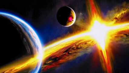Wall Mural - planet in space