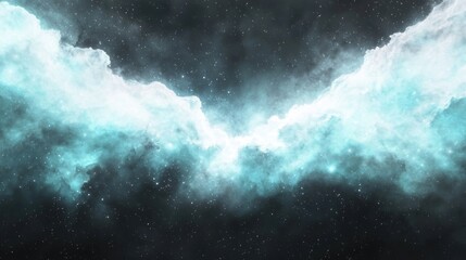 Wall Mural - A stunning cosmic scene, featuring swirling clouds of light and dark, representing the vastness and beauty of outer space.