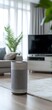 © Obee - 80. A quiet air purifier running in a clean and modern living room