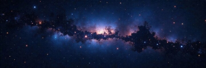 dark vastness of space with twinkling stars on black canvas, astronomy, cosmos